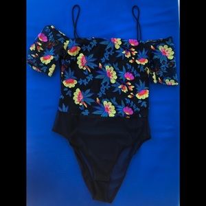 Topshop Embroidered Body Suit